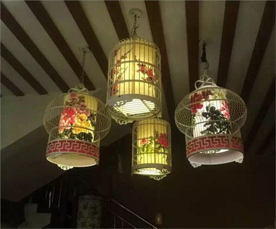 美爾家藤藝燈飾實(shí)拍圖